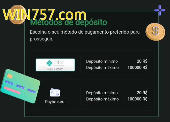 O cassino WIN757.combet oferece uma grande variedade de métodos de pagamento